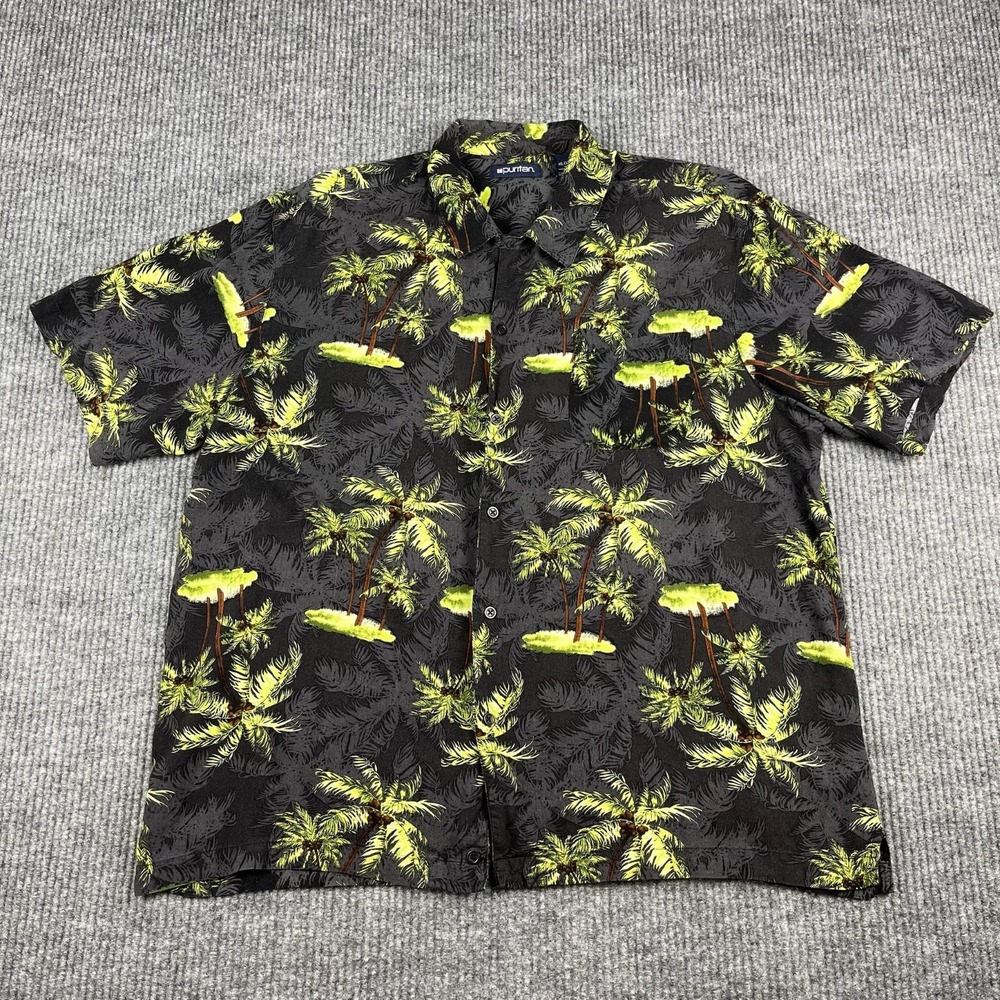 Puritan Button Up Mens XL Rayon Aloha Shirt Hawaiian Tropical Print